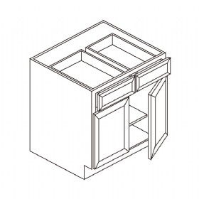 Double Door Double Drawer Base Cabinet